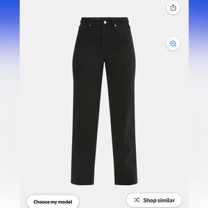 Women’s high rise straight leg jeans